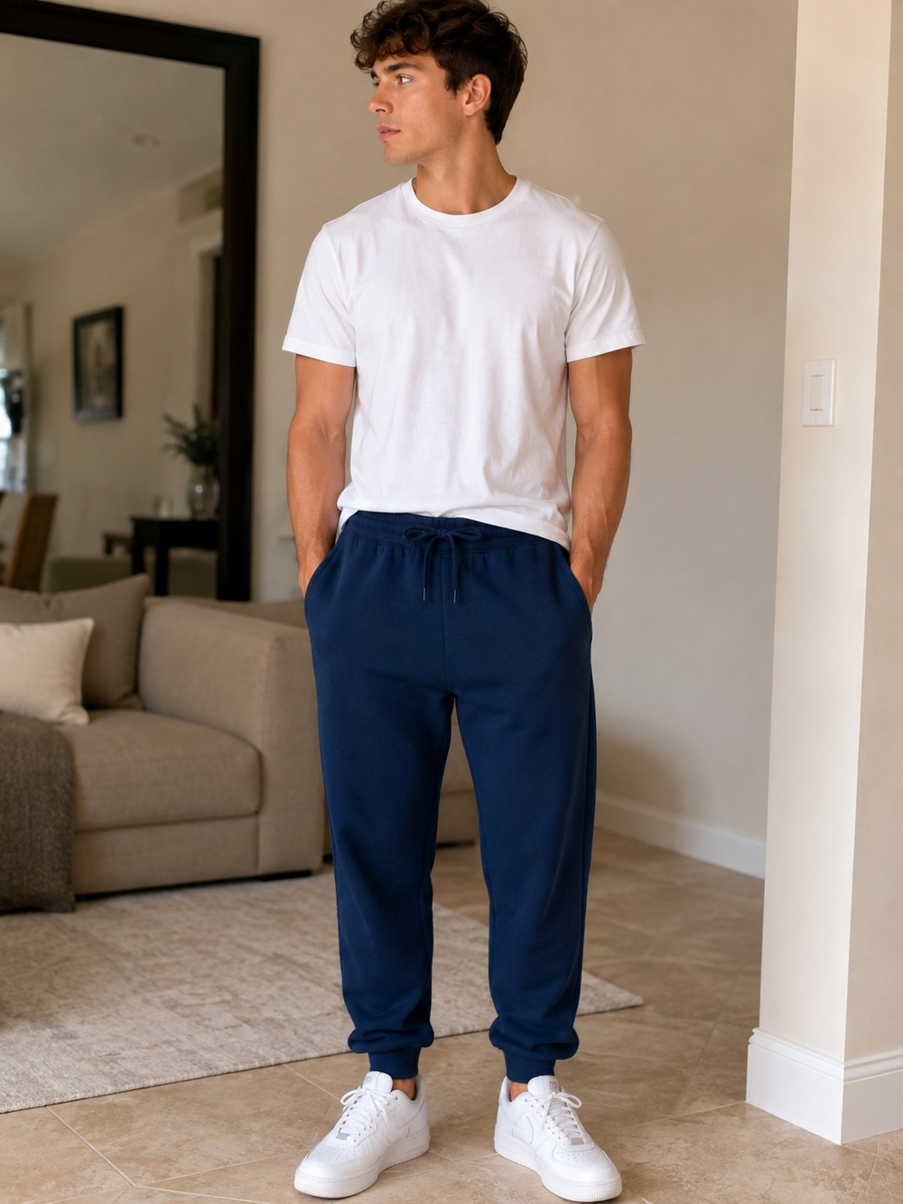 Tek Gear Men's Navy Blue Jogger Sweatpants
